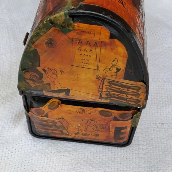 1970s Decoupage lunchbox bag - Picture 3 of 13